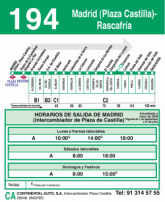Horarios de autobuses